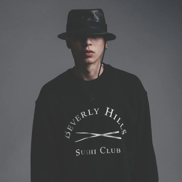 NEW BEVERLY HILLS SUSHI CLUB Stampd x Masuhisa Sweatshirt Crew Black NOBU BHSC L - Picture 1 of 11